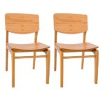 conjunto 2 cadeiras madeira maciça cinamomo